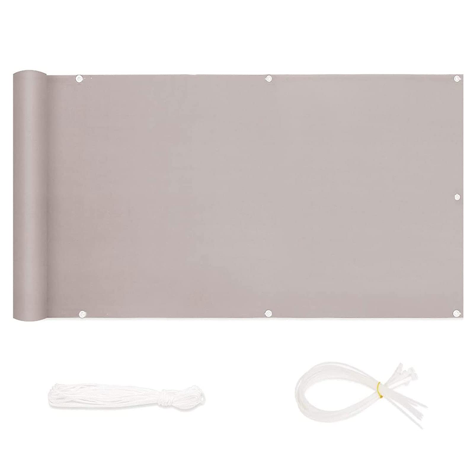Filet d'ombrage résistant aux UV et intempéries polyester taupe avec accessoires