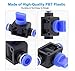 Bivethoi 6mm OD Pneumatic Ball Valve, Push to Connect Ball Valve, Air Flow Control Valve, PVC Straight Air Hose Quick Connect Adapter (2 Pack, Blue, Metric)