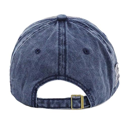 Image of 1969 Denim Washed Stylish Cap for Men Women with Brim (Fit to Head Size - Approx 54CM to 60CM)