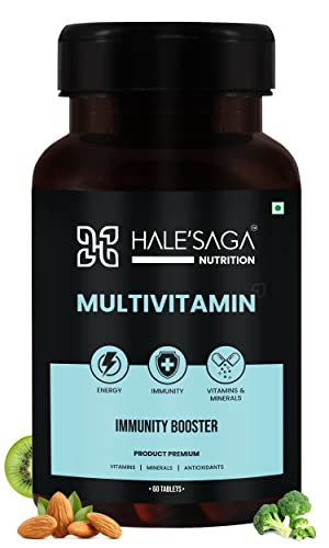Halesaga Multivitamin for Men and Women with Probiotics, Calcium & 46+ Vitamins & Minerals for Immunity Support, Stamina, Energy, Cognitive Health & Skin Health – 60 Multivitamins Tablets