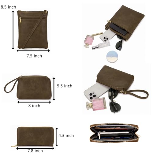 Image of Purses For Women Handbags And Wallet Set Large Hobo Crossbody Bag Ladies Purse Totes 4 PCS | And Wallet Set