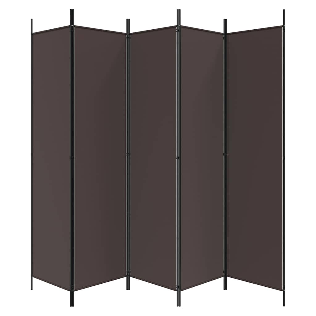 6-panelowy parawan brązowy 300 x 200 cm tkanina