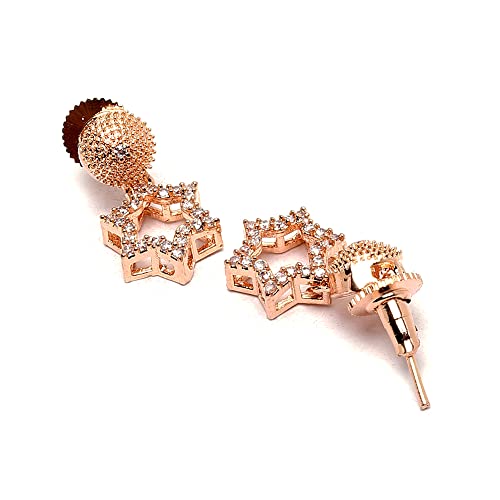 Rose Gold-Plated American Diamond Jewellery Set
