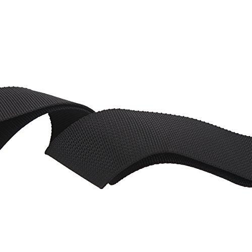 XTACER 1" 1.5" Shoulder Strap Clips Straps Molle Backpack Accessory Strap Luggage Straps Cover Strap Long Lash Strap Sleeping Bag Strap Mattress Strap (Black - 50"x1.5" (2-Pack)) - Thumbnail 6