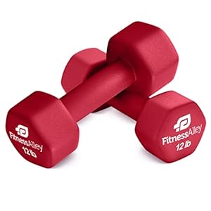 Neoprene Coated Workout Dumbbells set of 2 – Anti Roll, Non Slip with Smooth Grip Fitness & Exercise Dumbbells – Hexagon Shaped Hand Weights for Women & Men – Best Choice for Gyms & home use