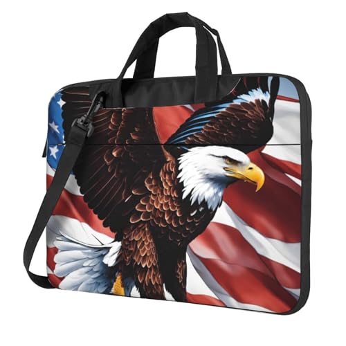 Sac à bandoulière pour ordinateur portable 14 pouces aigle noir