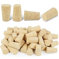 50 Stück Korken Zum Basteln,Weinflasche Korkstopfen Glasflaschen,Weinflasche Korken Holz Weinkorken Kegelförm,Korkstopfen Geeignet für Weinflaschen, Bierflaschen, Spirituosenflaschen