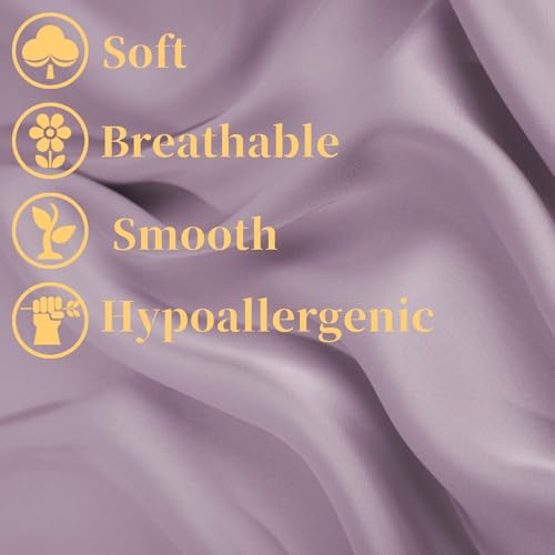 Image of RAGGLE Satin Silk Pillowcase for Hair and Skin Standard Size 18 inchX 28 inch with Soft Breathable Smooth Cooling Pillow Covers for Sleeping or Pillow Protector (2, Rose Pink)