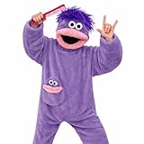 Silly Onesie Sweat à capuche drôle de monstre vert en polaire Pyjama une pièce amusant pour adulte Peluche ultra douce Vêtement de détente avec capuche Combinaison douillette ultra douce pour la