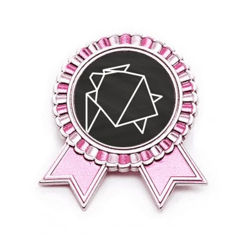 Broche pin tortue rose origa en métal : le cadeau idéal style médaille
