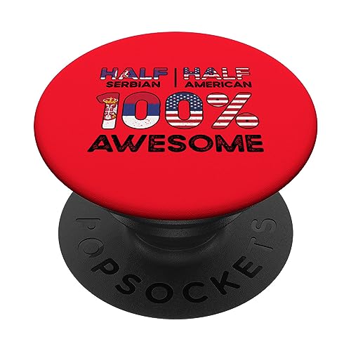 Bandera de Estados Unidos Serbia cultivada por patriotas serbios americanos PopSockets PopGrip Intercambiable
