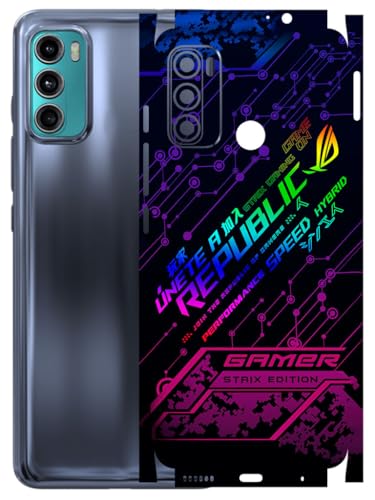Image of AtOdds - Full Body Back Screen Guard Protector Film - Lamination Wrap Skin Sticker Compatible with Moto G60 | Scratchproof Matte Finish (Gamer)
