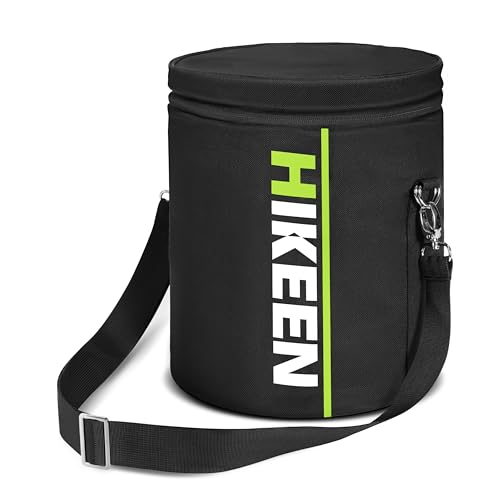 Hikeen Premium Hockey Puck Bag Holds up to 50 Pucks for Hockey Training Waterproof Puck Bag with Adjustable Shoulder Strap for Hockey Pucks & Accessories