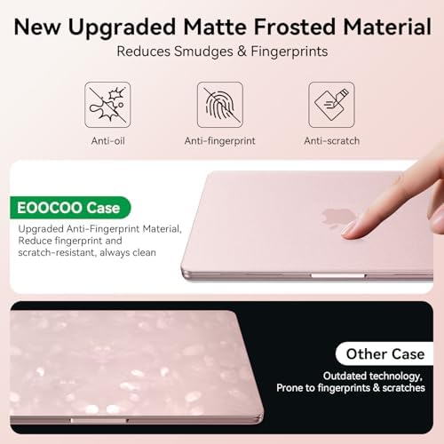 EooCoo for MacBook Neo Case 13 inch 2026, 100% Match Color, Blush Clear - 1