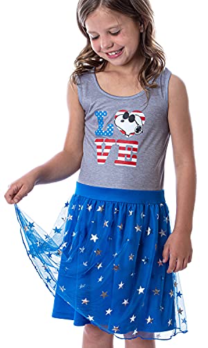 Peanuts Girl's Snoopy Joe Cool USA Love Tank Nightgown Dress Pajama3