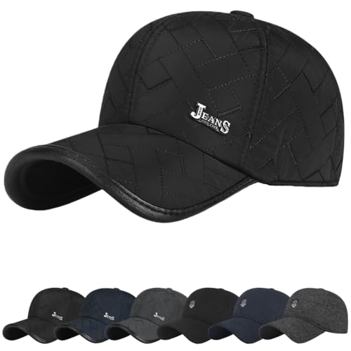 Gorra de Béisbol Ajustable por Hombre Mujer in Invierno al Aire Libre Deport Sombrero Espeso Cálido Gorra de Béisbol Invierno Hombre con Orejeras Plegables