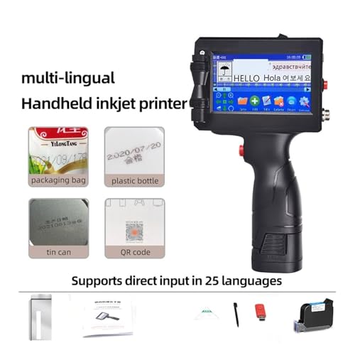 Imprimante jet d'encre portable compacte 12,7 mm noire pour codage et logos - 4