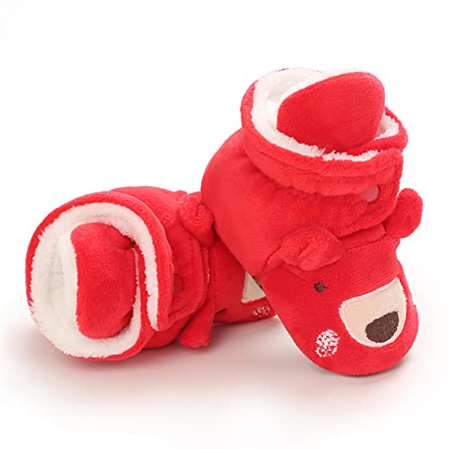 School Boots for Baby Christmas Cotton Boots Warm Cotton Shoes Soft Comfortable Infant Toddler Warming Home Shoes4