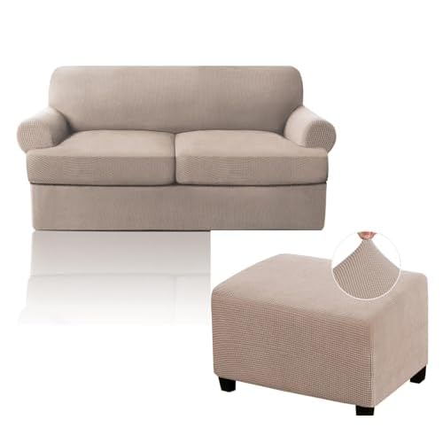 PrinceDeco Product Image T Cushion Loveseat and Stretch Ottoman