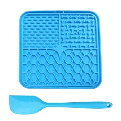ALLY-MAGIC Leckmatte Hund Schleckmatte Hund Schleckmatte Katze für Große Hunde und Welpen Angstlinderung Hundespielzeug Fütterungsmatte für Butter Joghurt Erdnüsse 15 * 15 cm E22-CWTSD