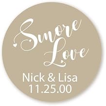 Smore Love Bridal Shower Stickers, Thank You Stickers, Wedding Favor Sticker Labels, Personalized Party Favors