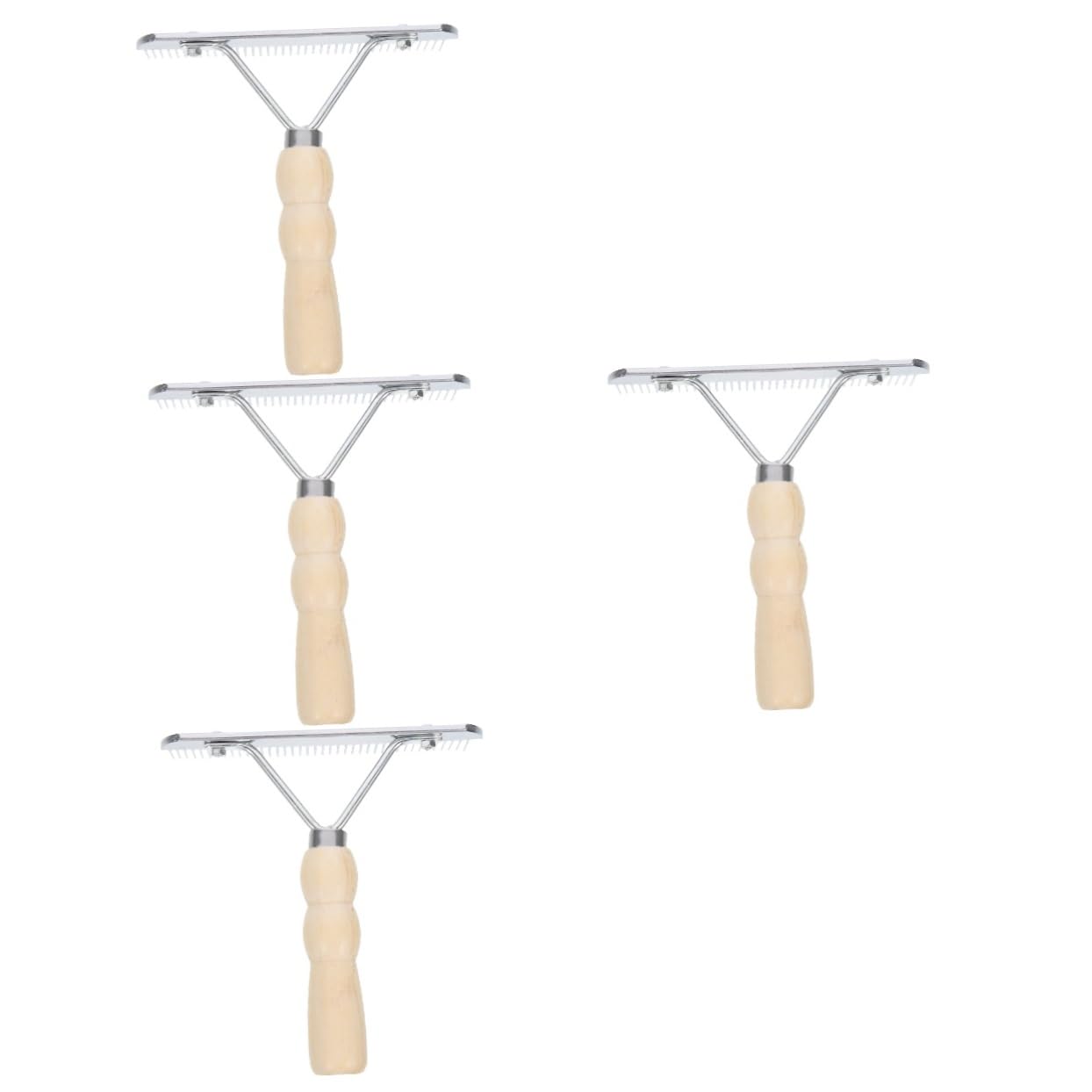 FRCOLOR 4stücke Horse Brush Mit Ergonomischem Holzgriff Nützliche Pferdebürste Für Fellpflege Und Von Zubehör Für Tierpflege