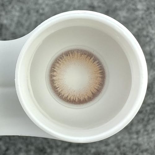 Kontaktlinsen farbig ohne Stärke braun | farbige braune Jahreslinsen | weiche Linsen | 2 Stück Farblinsen + Linsenbehälter | 0.0 Dioptrien | natürliche Farben | Charmiga Wild Brown