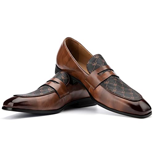 JITAI Mocassini Uomo Comfort Leggero Scarpe Eleganti Uomo Scarpe Estive Loafers, marrone-06, 41 EU (8 UK)