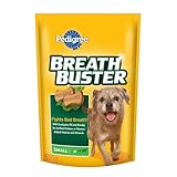 PEDIGREE Breathbuster Small Breed Adult Dog Treats - Crunchy Biscuits - with Eucalyptus Oil and Parsley, 500g Pouch