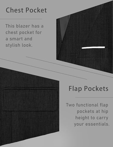 Men's Sport Coat Casual Blazer One Button Lightweight Business Suit Jacket4