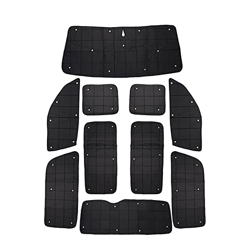 【VULCANS】ハイエース200系 ワイドボディ スーパーロングバン用(※ロング車可) 厚手 遮光サンシェード 10枚 車中泊 盗難防止 燃費向上 アウトドア 紫外線 日除け エアコン パーツ 内装 プライバシー保護 200系