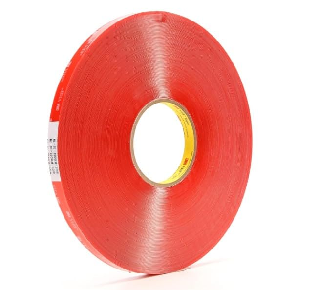 VHB 3M Cinta de Espuma Acrílica 4905P, 9 mm x 66 m, 0.5 mm, 8 Rollos | Incolora