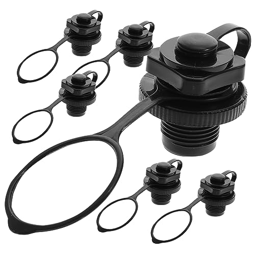 Veemoon Fishing Boat Nozzle Adapter Inflatable Boat Air Valve 6pcs TPU Spiral Nozzles Leakproof Sturdy Quick Inflation for Inflatable Sp