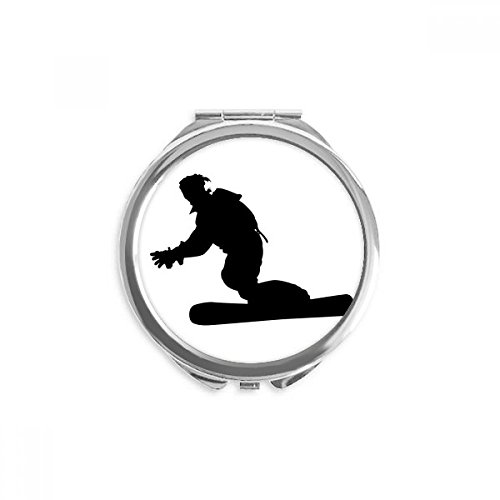 Miroir de poche de ski cadeau idéal rond et portable pour les passionnés de sports d'hiver