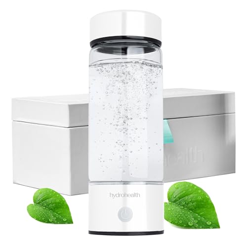 Hydrohealth Hydrogen Water Bottle for Kidney Health – 1600PPB Hydro Health Rechargeable Bottle...