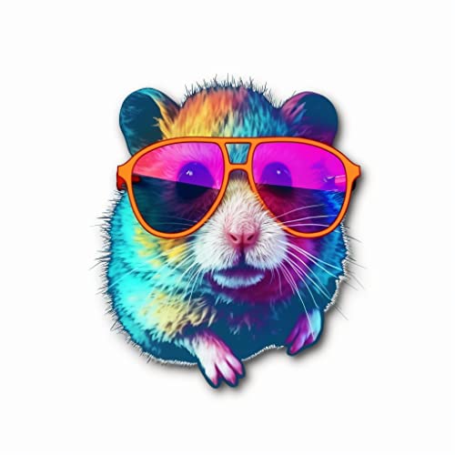 Image of Yoonek Graphics Hamster Vinyl Decal Sticker for Car, Laptop, Tumbler, More. #005512