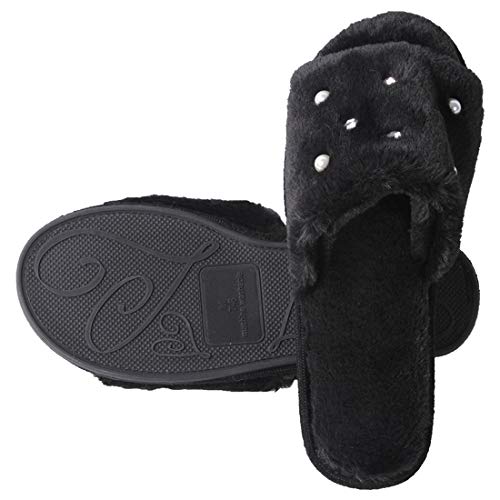 Forfoot Women's Fluffy Furry Fuzzy Slippers Soft Plush Flat Slide House Slippers Open Toe Comfy Spa Indoor Outdoor Slip On4