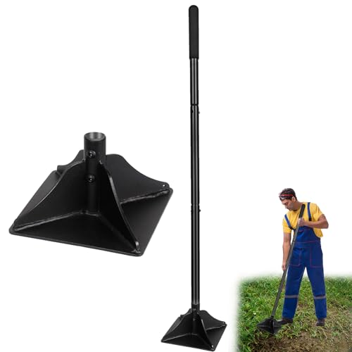 Heavy Duty Steel Tamper 8x8 Ground Tamper with 48 Non-Slip Detachable Handle All-Steel Soil Compactor Garden Tools for Tamping Leveling Soil Gravel Paving & Ground Repair