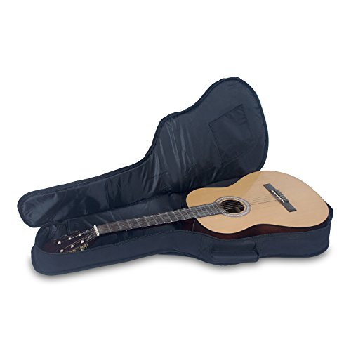 Image of Crossrock CRSG106CBK 4 /4 Size Classical Guitar Bag with 10mm Padded and Padded Backpack Straps in Black