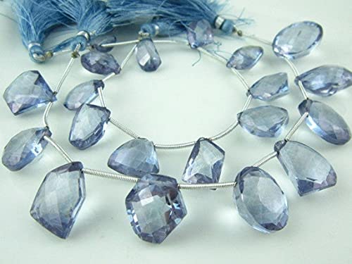 Quartz mystique bleu briolette AA pour bijoux haut de gamme de 11-20mm