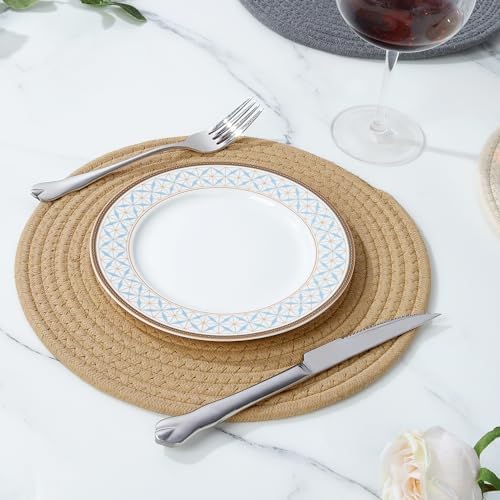 Sets de table ronds pour les fêtes et dîners à table fanquare - 4
