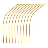 ESiiFuu Fishing Tapered Leader Fishing Tapered Leader Nylon Braided Fly Fishing Line Loop Connector Orange 20lb 10PCS