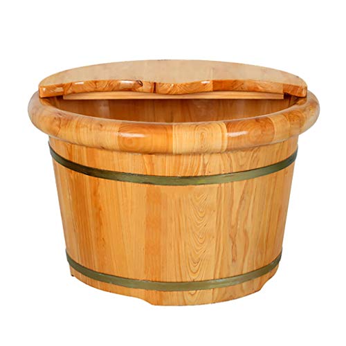 Bañera para pies de madera con masaje Katzowen 40 x 25 x 31 cm