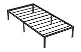 Heavy Duty Non-Slip Twin Size Bed Frame with Steel Slat Support, 14 Inch Durable and Strong Platform...