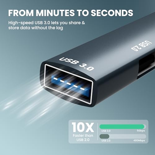 Image of SAL-DS-44C 4-in-1 USB Hub Adapter with USB 3.0x1, USB 2.0x2, USB-C 2.0x1, 5Gbps High-Speed Transfer, Aluminium Alloy Body, Lightweight Plug & Play Design for PC, Laptop, Smartphone, Tablet