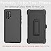 for Samsung Galaxy Note 10 Plus Case, Heavy Duty Defender Case Dustproof Shockproof Protection 3 in 1 Rugged Cover for Samsung Galaxy Note 10 Plus (All Black with Belt Clip, Note 10 Plus(6.8 inch))