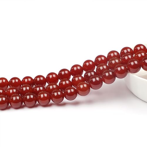 Perles en Pierre Naturel Agate Rouge jartc de Qualité Supérieure - 4