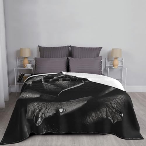 Couverture en microfibre douce rose noire fini les plaids rêches qui grattent - 7