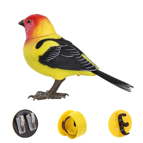 Juguete de pájaros electrónicos - 6.1x2.17in Simulada pájaro para familia, linda mascota educativa con sonidos realistas, juego interactivo juvenil para hijo, hija, esposo, niñas, niños, mujeres, adol