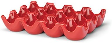 Rachael Ray Serveware Egg Tray, 12-Cup, Red
